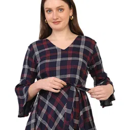 JC JUMMY COUTURE Bell Sleeve Cotton Cinched Waist Top-image-87