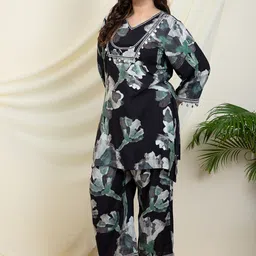 DEEBACO Plus Size Printed Tunic & palazzo Co-Ords image 4