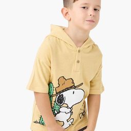 Juniors by Babyshop Boys Printed Hooded Pockets T-shirt-image-99