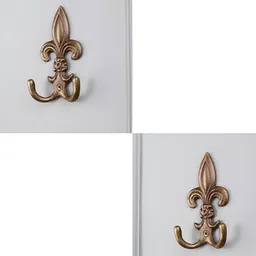 IndianShelf Bronze 2 Piece Textured Ceramic Wall Hooks-image-61