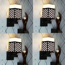 Gojeeva Black Wood Square Shaped Wall Lamp-picture-26