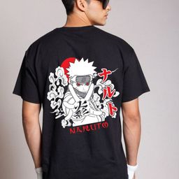 Be Crazy Men Naruto Graphic Printed Round Neck Oversized Baggy Fit Cotton T-shirt-image-86
