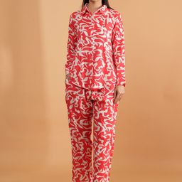 Dreambe Printed Long Sleeves Shirt With Trousers-image-12