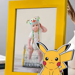 Art Street Yellow & Red 1 Pieces MDF Table Photo Frames-3