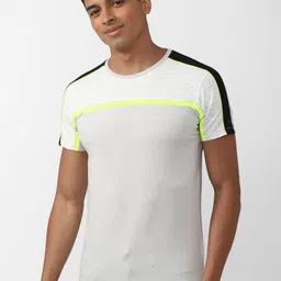 Peter England Casuals Colourblocked Slim Fit T-shirt-image-28