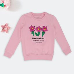 Pantaloons Junior Girls Typography Printed Round Neck Long Sleeve Sweatshirt-image-85