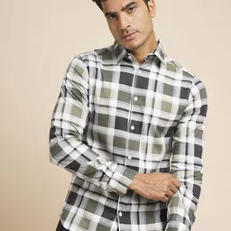 Mast & Harbour Men Relaxed Tartan Checks Opaque Checked Casual Shirt-picture-42