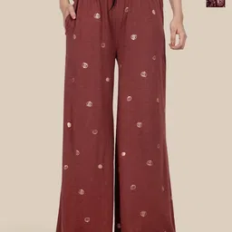 Esplendido Women Pack Of 2 Printed Cotton Mid-Rise Lounge Pants-picture-31