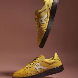 RARE RABBIT Men Perforations Round Toe Leather Sneakers-image-76