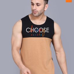 SLOWLORIS Pack Of 2 Printed Combed Cotton Gym Vests VSL26 CMB(CHS BLACKRUST)(ADV ORANGE)-image-95
