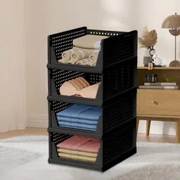 Aura Black 4 Pieces Reusable Wardrobe Organisers-41