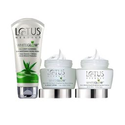 Lotus Herbals Set Of 3 White Glow Gel Cream With Night Cream & 3 In 1 Deep Facial Foam-image-37