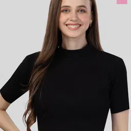 Fabme Women Pack of 2 Solid Cotton Crop Top-image-8