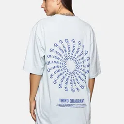 THIRD QUADRANT Women Typography High Neck Drop-Shoulder Sleeves Pockets T-shirt-image-62
