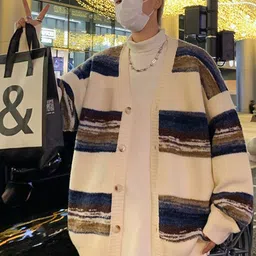 StyleCast Men Striped Open Front Jacket image 2