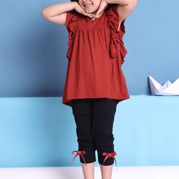 Baawri Girls Square Neck Top With Capris-image-113