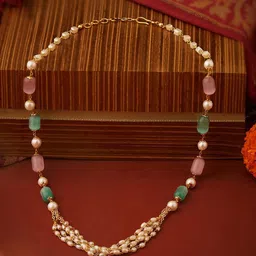Zaveri Pearls Gold-Plated Beaded Embellished Multistrand Necklace-19