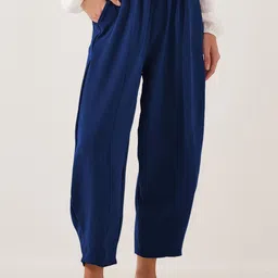 Outzidr Women Classic Low-Rise Pleated Relaxed Fit Jodhpuris Trousers-picture-18