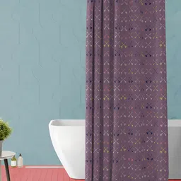 ArtzFolio Purple & Yellow Waterproof Shower Curtain-image-75