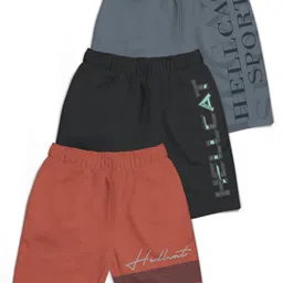 HELLCAT Boys Typography Printed Shorts-6