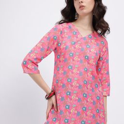 Anouk Rustic Floral Printed V-Neck Kurti-picture-40