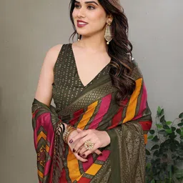 Ekasya Striped Satin Saree-picture-39