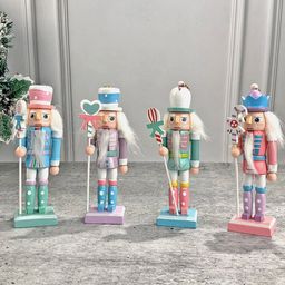 Little Surprise Box LLP Blue 4 Pieces Wooden  Nutcrackers Christmas Showpiece-image-18