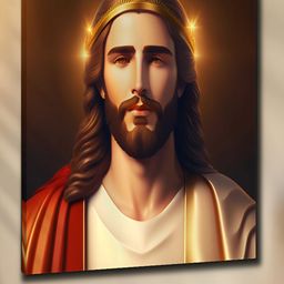 Myntra Elegant Homes Maroon Jesus Christ Printed Religious Canvas Wall Art-image-23