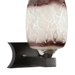 Somil Premium Designer Glass Wall / Night Lamp Elegant & Stylish Dcor Accent for Modern Interiors, color- Brown, White, Size:- 16.5 X 23 X 27 CM-image-96