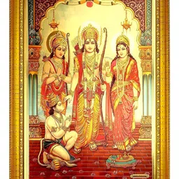 ADA Handicraft Gold-Toned & Red Ram Darbar Wood Wall Photo Frames-image-57