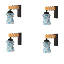 SOMIL Blue Glass Cylinder Printed Wall Lamps-image-112