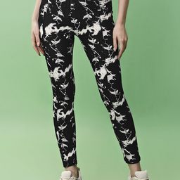 POOJARAN SAREE Women Printed High Rise Tights-image-81