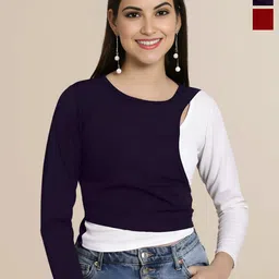 Mast & Harbour Women Solid Regular Top Pack of 2-image-59