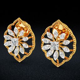 Joyalukkas Leafy Blossom Diamond Earrings -2.13 gm-picture-28