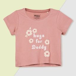 max Girls Floral 3 Printed Applique T-shirt-image-71