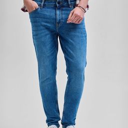Snitch Men Narrow Skinny Fit Light Fade Stretchable Jeans-image-107
