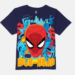 YK Marvel Boys Spider-Man Graphic Printed Round Neck Regular Fit T-shirt-image-54