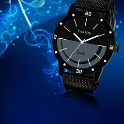 TARIDO Men Dial & Bracelet Style Straps Analogue Watch 5101SL01 BLACK DIAL JALY STRAP-image-23