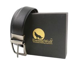 Everestwolf Men Textured Leather Formal Belt-picture-4