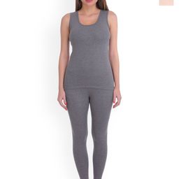 SELFCARE  Women Pack Of 2 Moisture-Wicking Cotton Thermal Set-image-128