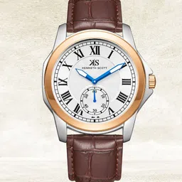 KENNETH SCOTT Men Dial & Leather Straps Analogue Watch K24018-KLDW-picture-28