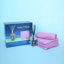 Nautica Purple 5 Pieces Fluffy Zero Twist 100% Cotton Towel Gift Set-image-18