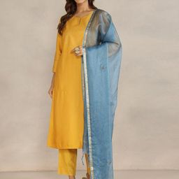 Fabindia Checked Dupatta With Zari-picture-48