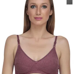 Liigne Women Pack of 2 Full Coverage Non Padded T-shirt Bra-picture-38