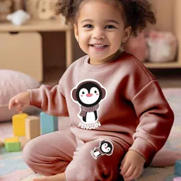 Toddylon Kids Graphic Printed Round Neck Cotton Sweatshirt With Joggers-picture-25