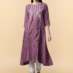 Anouk Rustic Women Ethnic Motifs Embroidered Sequinned Kurta with Trousers-picture-35