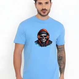 KaamBhari Graphic Printed Round Neck Regular Fit Cotton T-shirt-picture-11