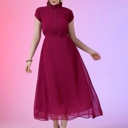 Raiyani Fashion Georgette Fit & Flare Maxi Dress-picture-27
