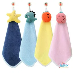 The Little Lookers Kids Pack Of 4 Solid Microfiber Hand Towels-7
