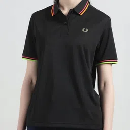 Fred Perry Polo Collar Short Sleeves Embroidered Slim Fit T-shirt-58